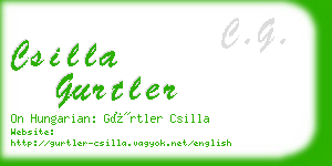 csilla gurtler business card